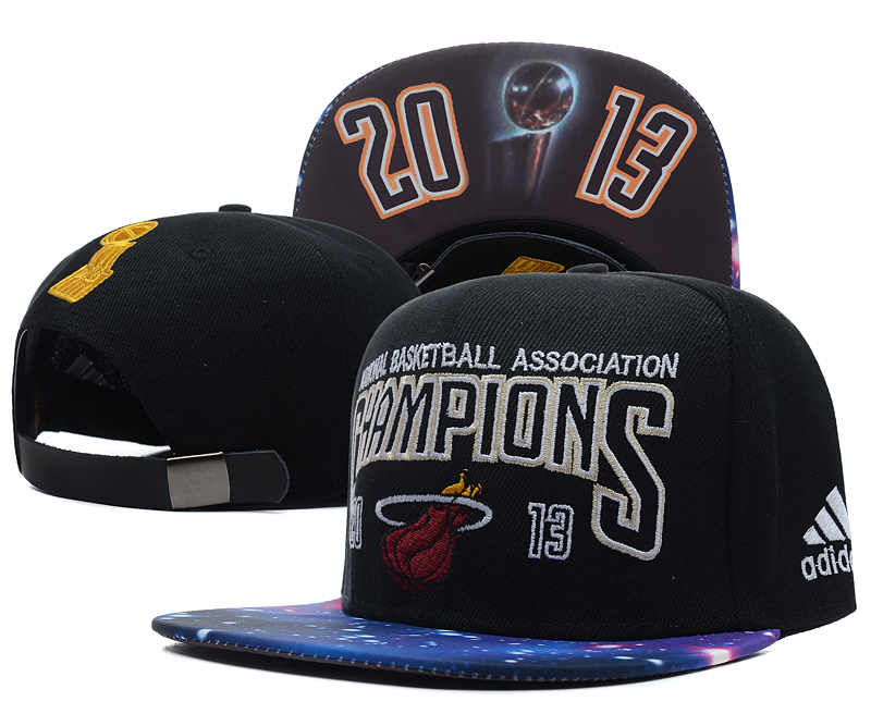 Miami Heat 2013 NBA Finals Champions Snapback Hat #04